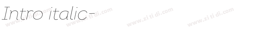 Intro italic字体转换 Intro italic字体转换